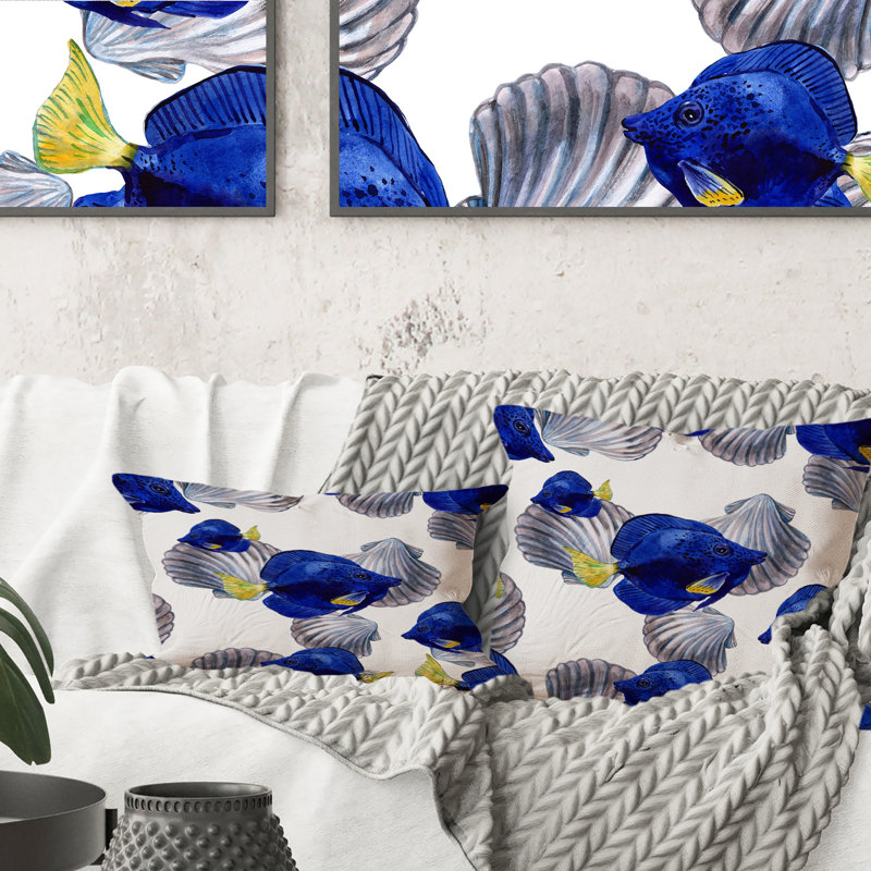 Coussin décoratif bleu foncé et foncé, 16 po x 16 po