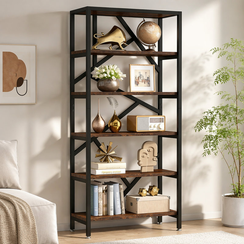 Versatile Shelf Display,Sturdy Bookshelf,Modern Bookcase