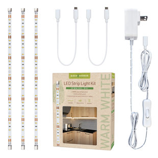 Ensemble de bande lumineuse DEL blanc chaud 12 po