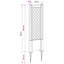 vidaXL Trellis with Spike PP Plant Stand Garden Support Outdoor Holder Patio