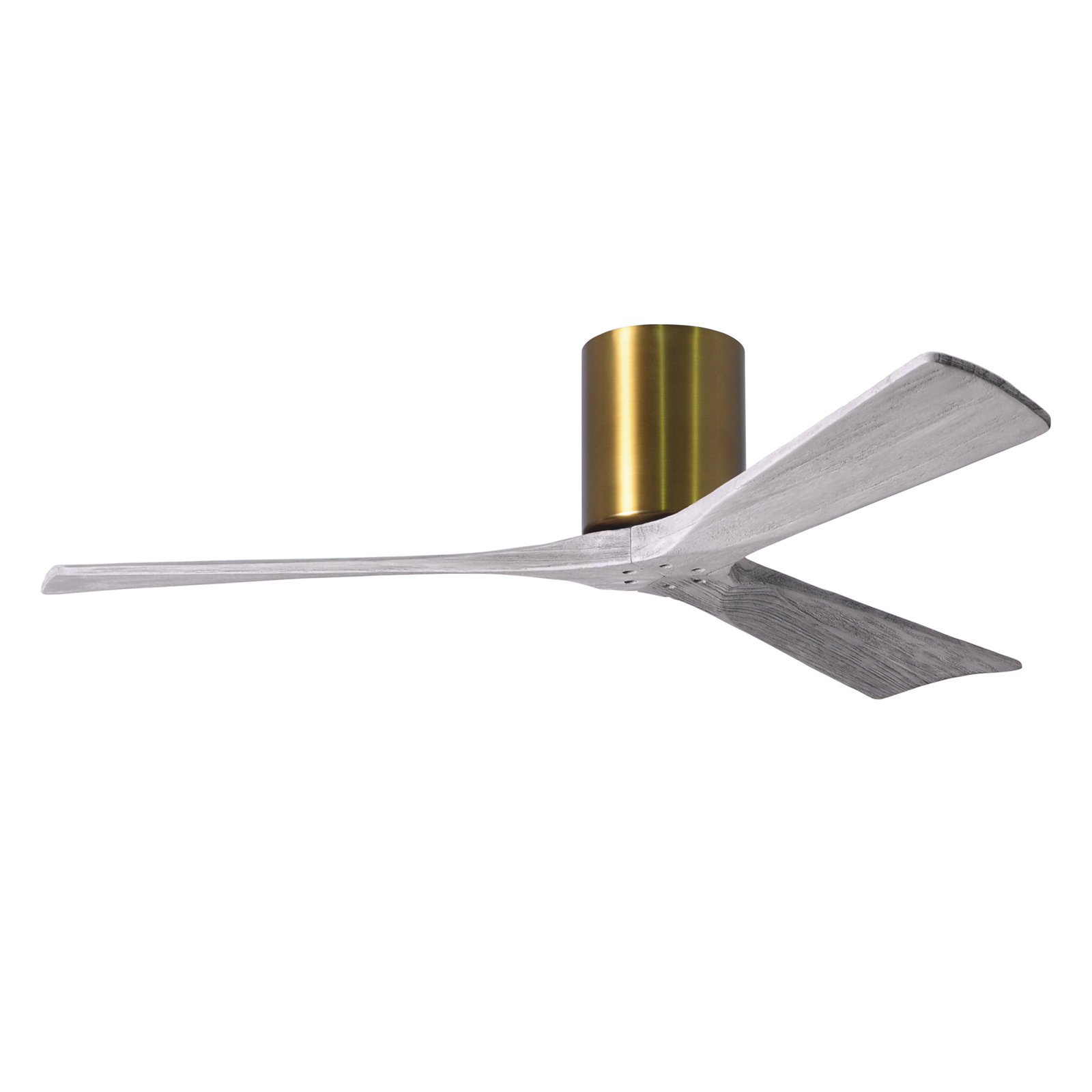 Olivier 3 Blade Ceiling Fan, Brushed Brass, Barn Wood Tone, 52"