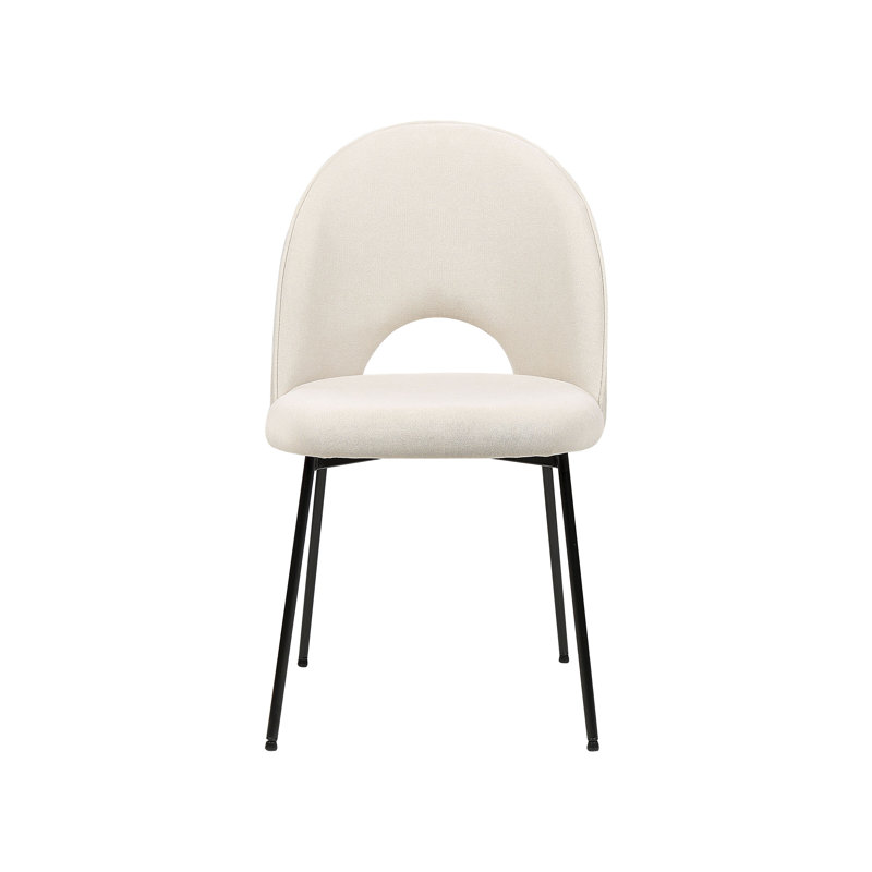 Marana Velvet Side Chair, Beige