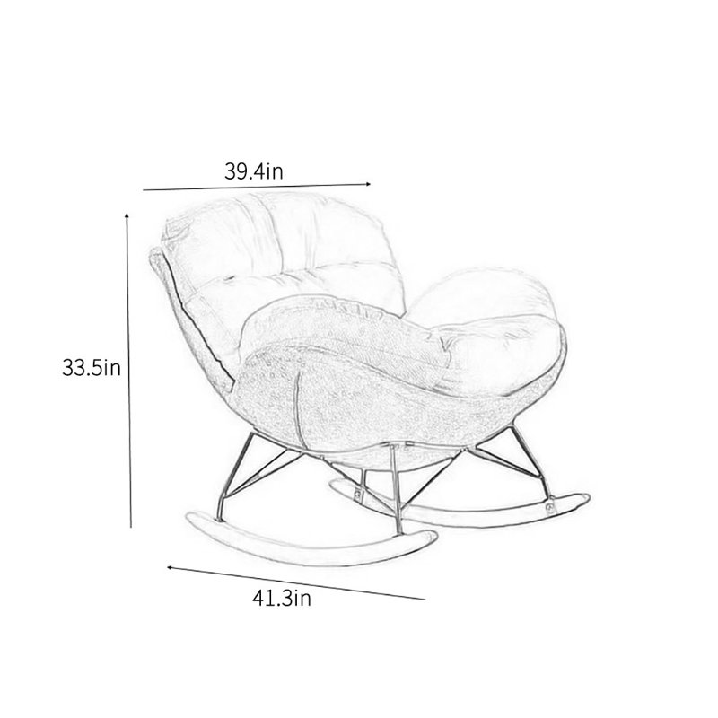 Chaise berçante confortable Creamy Wind