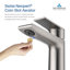 Robinet pour salle de bain à poignée simple Blossom - Nickel brossé, fabrication en laiton massif, fixation à un trou, comprend des conduites d'alimentation en eau-24280242