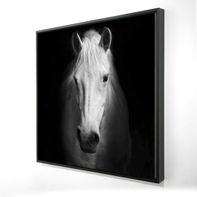 "Cheval monochrome" sur toile