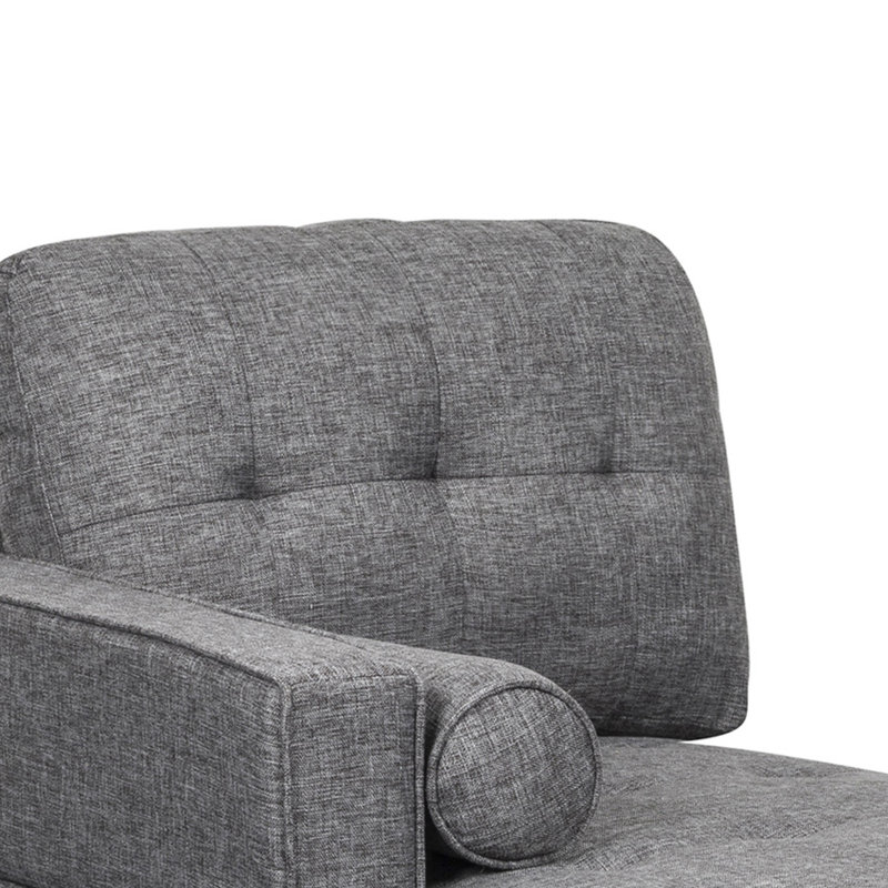 Stanley L-Shaped Button Waffle Tufting Sectional