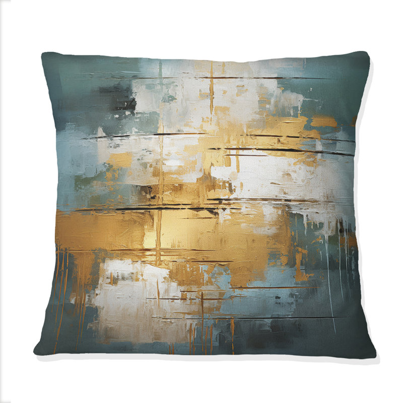 Comfort Of Glory Abstract Expressionism Blue III - Abstract Painting Printed Throw Pillow