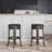 Palmer Lake Bar Stool With 360-Degree Swivel, Weathered Gray Finish, And Charcoal Fabric Seat For Modern Kitchens And Bars-100763524-100763520
