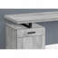 Bureau d'ordinateur, bureau personnel, ordinateur portable, installation à gauche, à droite, tiroirs de rangement, L 48 po, bureau, stratifié gris, métal noir, contemporain, moderne-1503824733