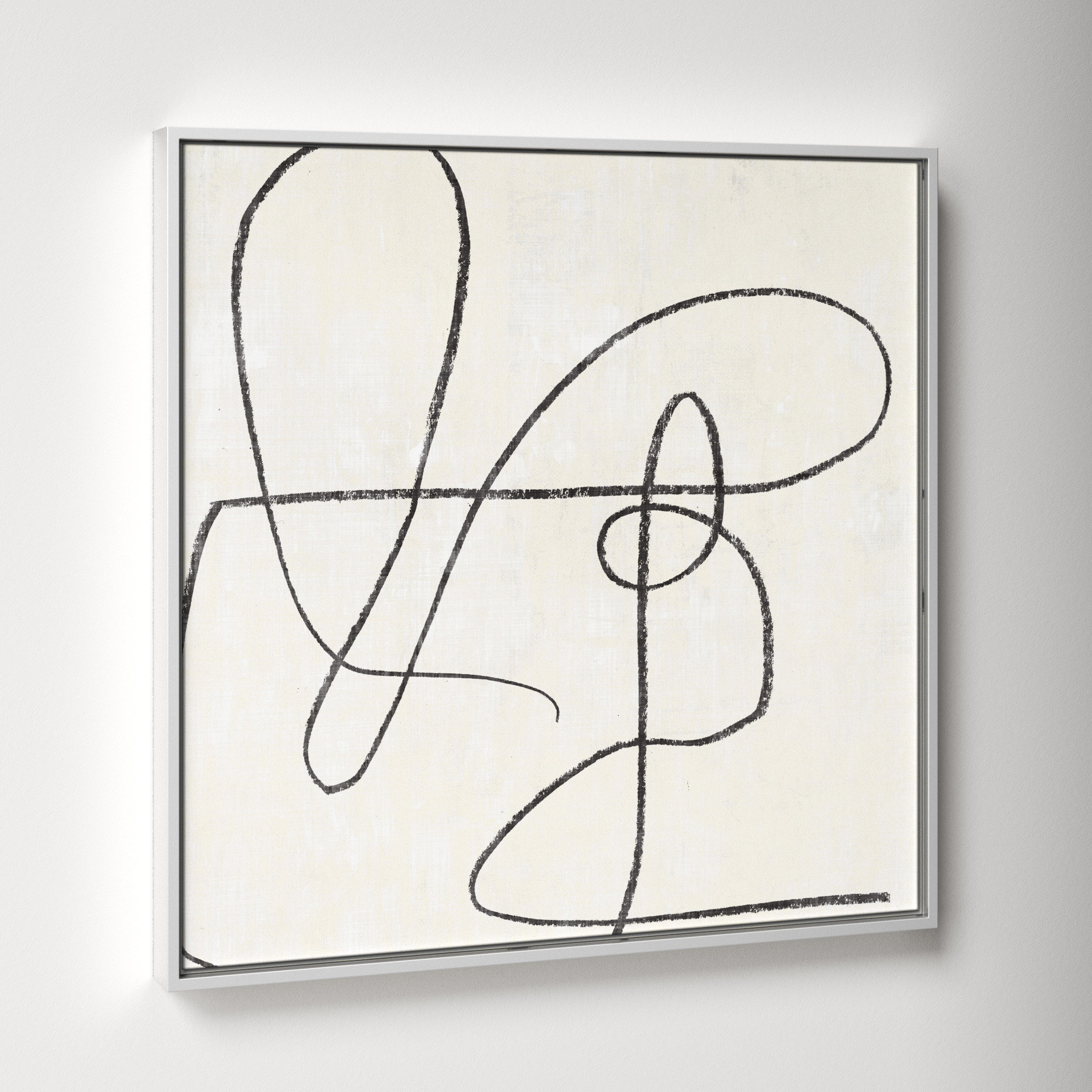 Juxtaposing, White, 25.5" H x 25.5" W