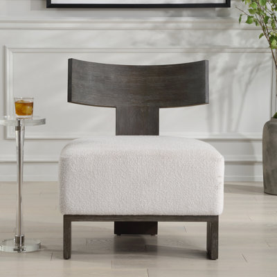 Fauteuil d'appoint en noyer foncé Izick