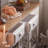 Brown White Solid Wood Iron Glass Sideboard