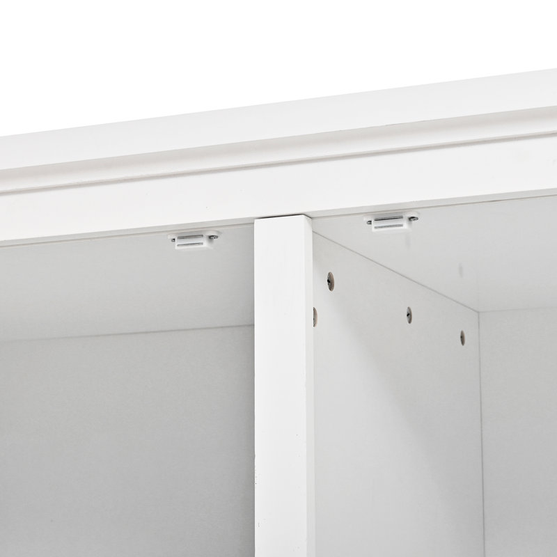 Garde-manger autoportant, armoire de rangement haute avec 8 tablettes de porte, 4 plateaux coulissants, 6 tiroirs pour la salle à manger