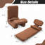 Canapé multifonctionnel pliable avec angles réglables et coussin, brun foncé