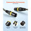 Câble XLR 25 pi, paquet de 6, câbles de microphone mâle à femelle symétriques et symétriques, fils de haut-parleur de micro XLR à 3 broches plaqués or, pour éclairage de scène, micros, amplificateur, mélangeur, systèmes de haut-parleurs