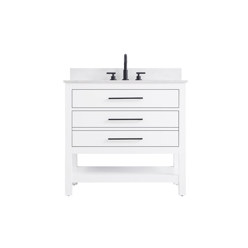 Meuble-lavabo simple 36 po_Moderne_VF60536-BS, Blanc
