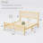 Bamboo wooden Full bed frame, tall footboard, heavy duty, noise-free, no box spring-322836135