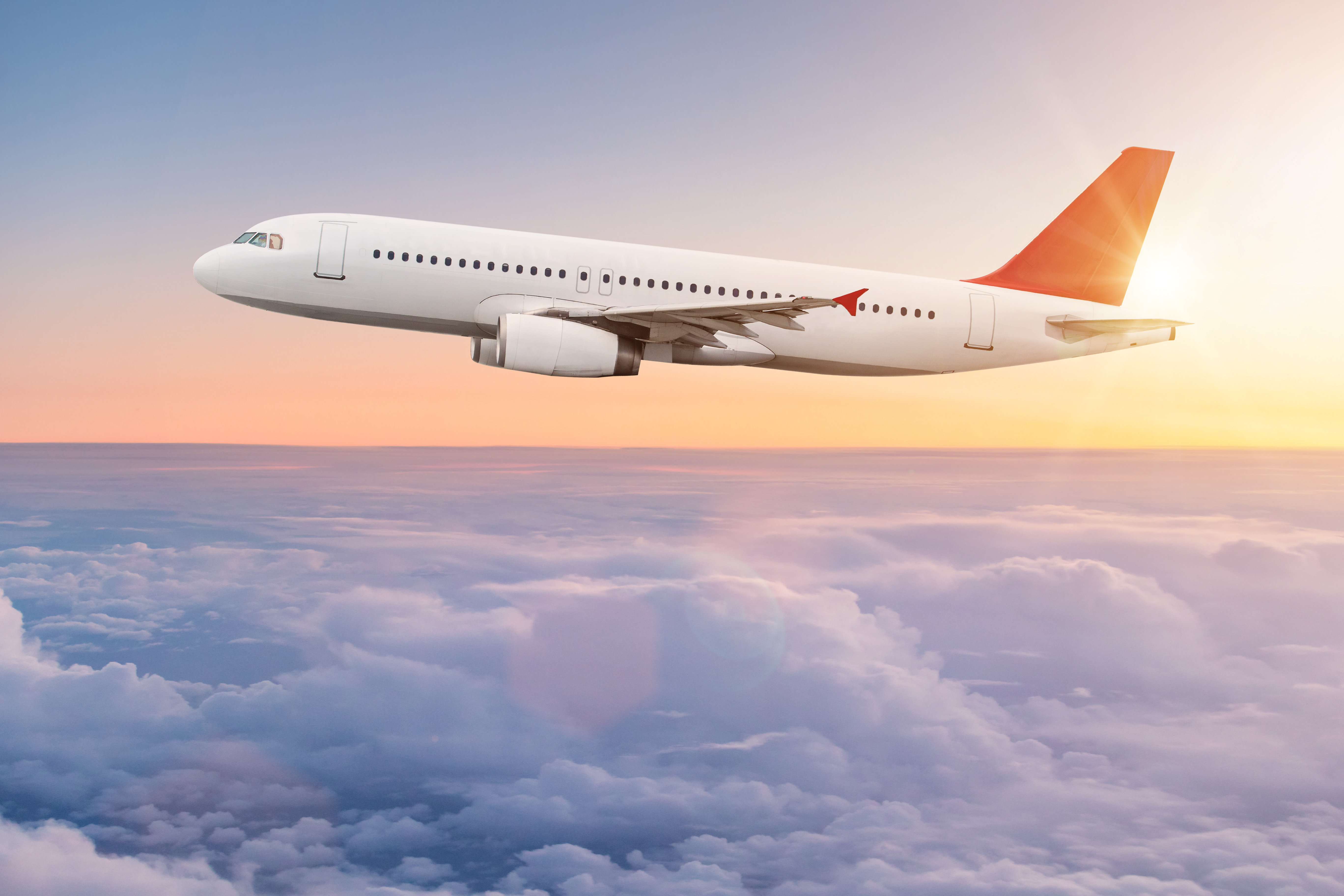 Ebern Designs Commercial Airplane Flying by Kesu01 - Wrapped Canvas ...