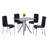 Huebner Glass Top Metal Base Dining Table