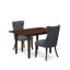 Ensemble de table de cuisine 5 pièces comprenant une table de salle à manger rectangulaire avec rallonge amovible et 4 chaises rembourrées, acajou-123099966-123099970