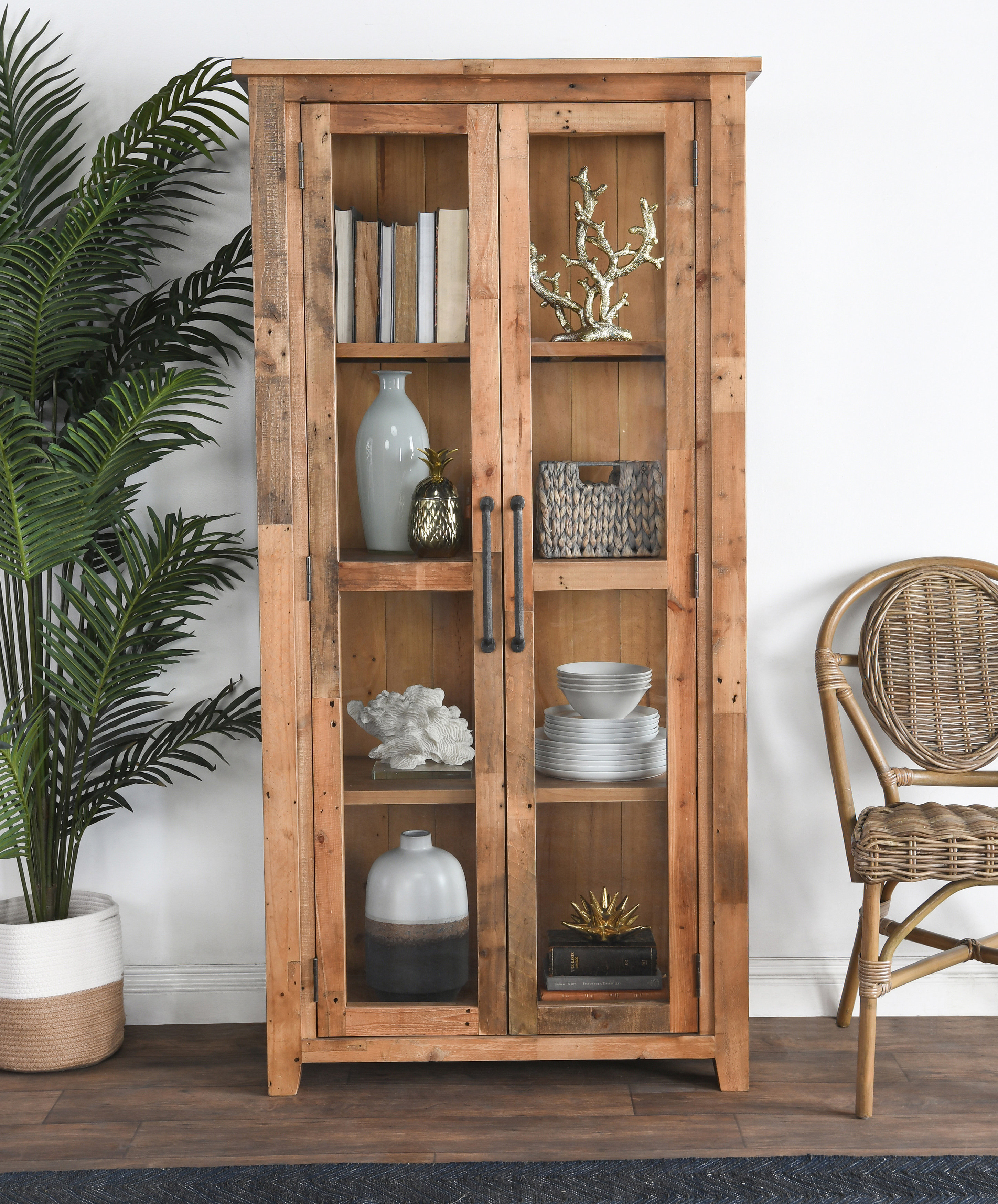 Millwood Pines Bakke Curio Cabinet & Reviews | Wayfair