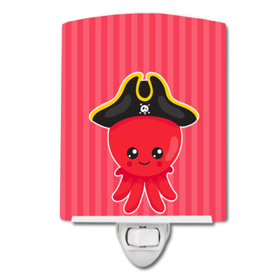 Nautical Pirate Octopus Ceramic Night Light