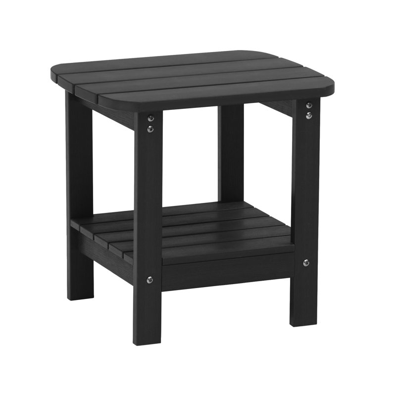 Rectangular Outdoor Side Table , 18.9'' in. W 14.96'' in. D, Dark Gray