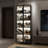 5-Tier Glass Door Display Case With Changeable LED Lights