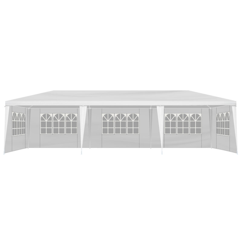 Tente de mariage 10 * 30FT avec 5 parois latérales amovibles, utilisation extérieure pour la fête, le mariage, le marché