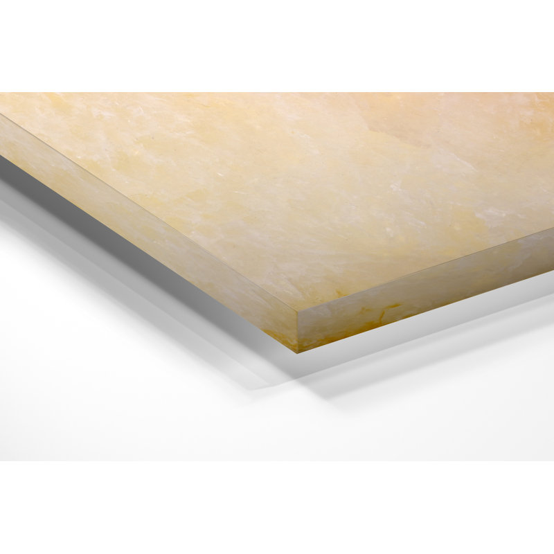 Décoration murale acrylique jaune et orange, H 60 po x l 40 po x P 1 po