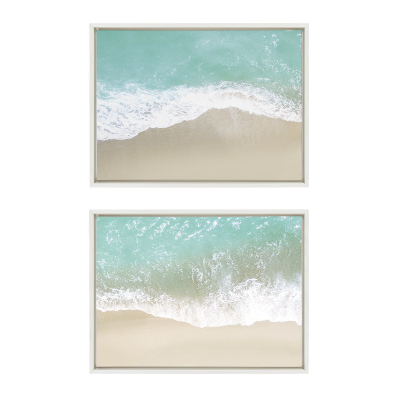 «Ocean Beach Fantasy gauche et droite» par The Creative Bunch Studio, ensemble d'art mural sur toile encadrée