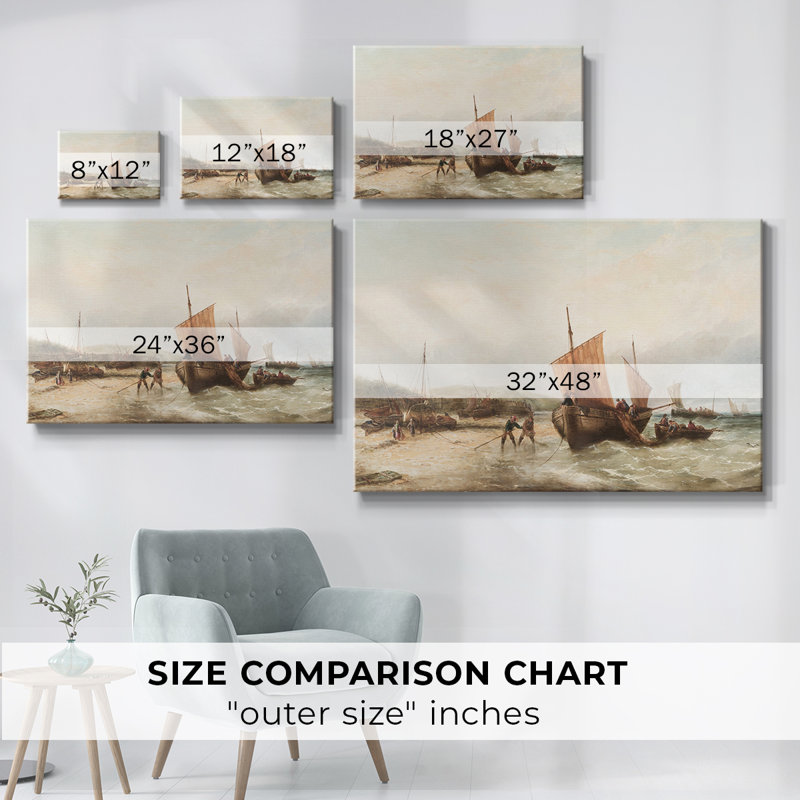 «Vintage Nautical Print-CXL» sur, Toile tendue, H 41 po x l 61 po