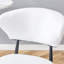 Chaises de salle à manger blanches et minimalistes ergonomiques (4) - Siège confortable avec dossier incurvé, cuir synthétique, fabrication en métal, siège coulissant, dossier, structure, pieds, installation simple-310129108