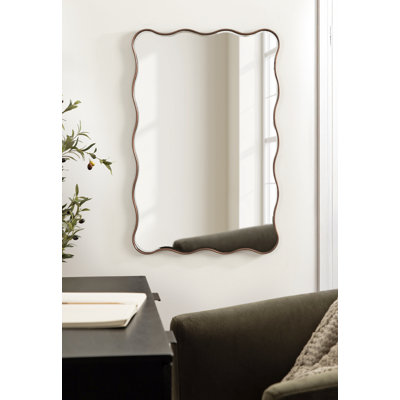 Scalloped Rectangle Bathroom Mirror