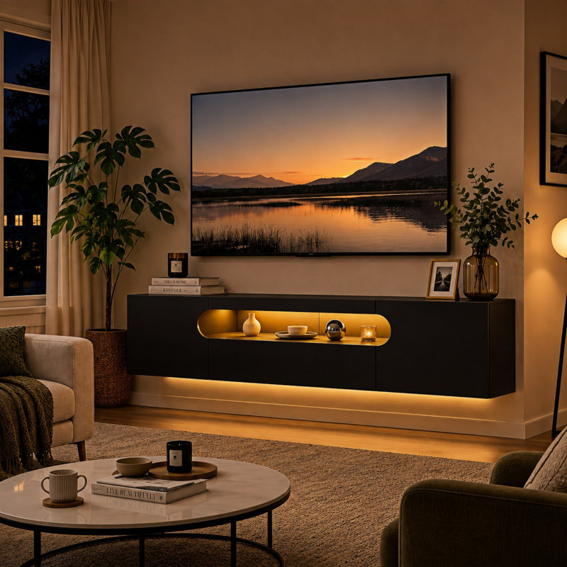 Ronneisha Entertainment Centre for TVs up to 65", Black 