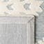 Tapis gris clair en laine / coton touffeté à la main-973602052