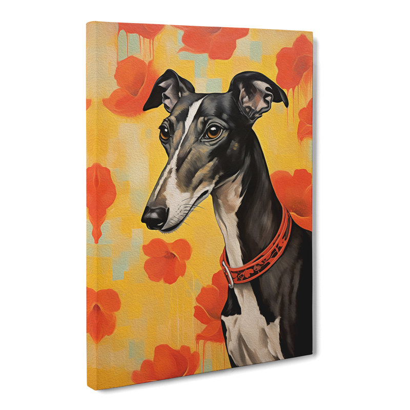 Greyhound Informel - Print, 50cm H x 35cm W x 3cm D