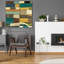  «Eileen 4 Blue» par Cheryl Warrick, art mural en verre acrylique, 36 po x 36 po-1718774139