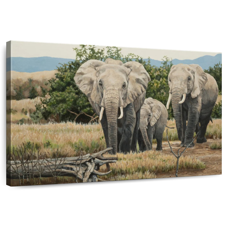 Éléphants de Brampt, H 16 po x l 24 po