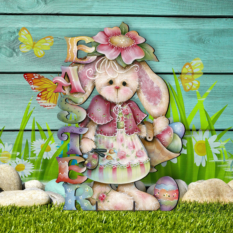 Décoration de jardin lapin