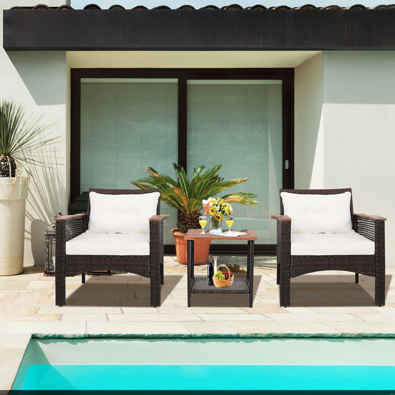 2 - Person Patio Conversation Set with Cushions