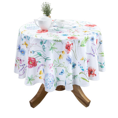 Paisley 100% Cotton Round Christmas Tablecloth