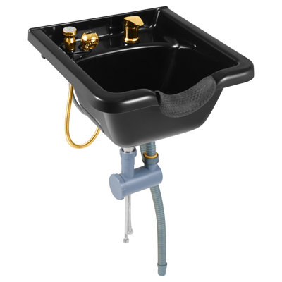 Portable Shampoo Basin, Wall Mount Hair Washing Sink with Gel Neck Rest