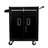 Garage Storage Cabinet Tool Cart With 1 Drawer And Lockable Door, Four Wheels, Black Color, Eva Cushion,industrial Service Utility Tool Cart For Mechanics, Garage, Workshop