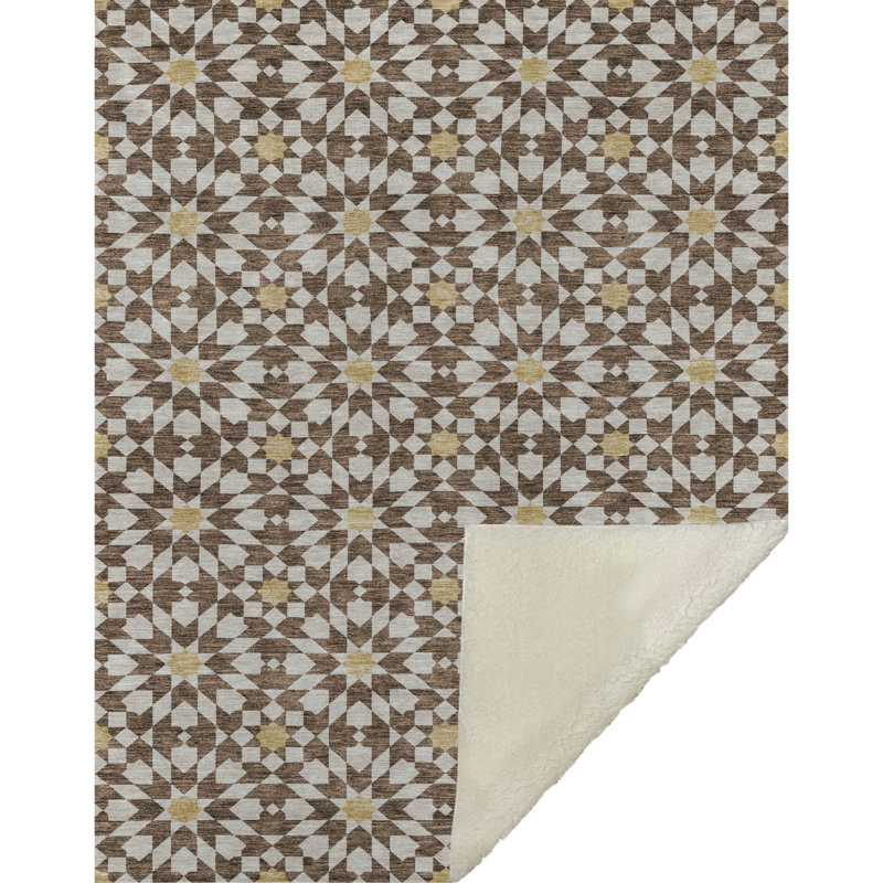 Jeté spirale Addison Sherpa ASB734, Chocolat