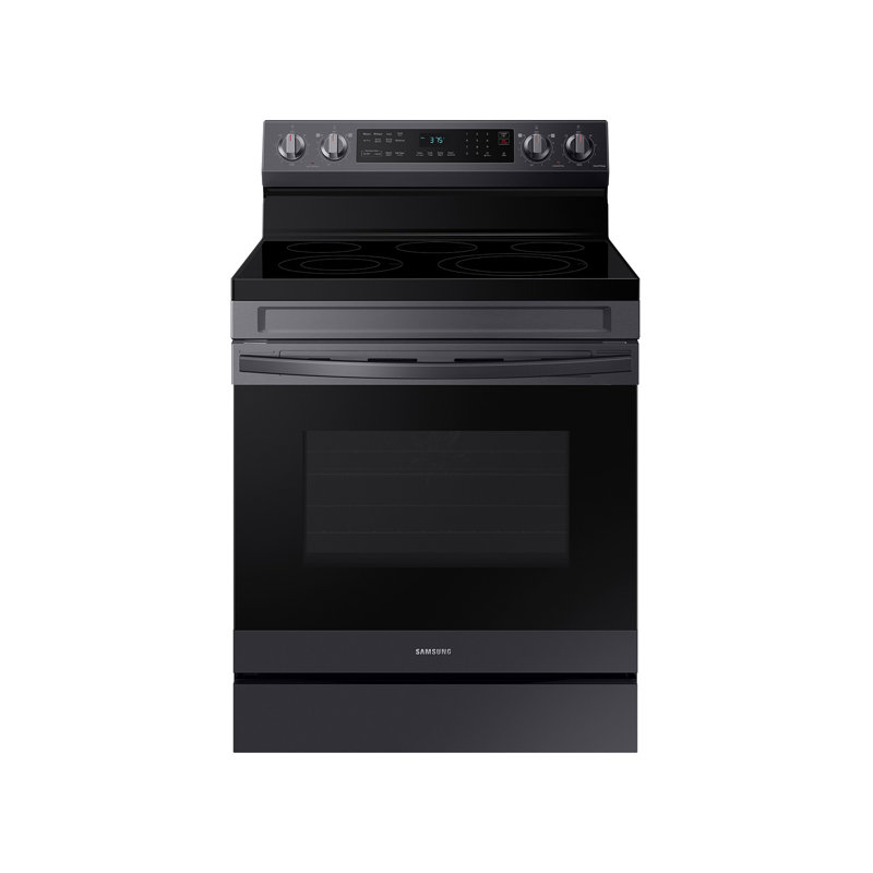 Samsung 6.3 cu. ft. Smart Freestanding Electric Range with No-Preheat Air Fry & Convection, Black Stainless Steel