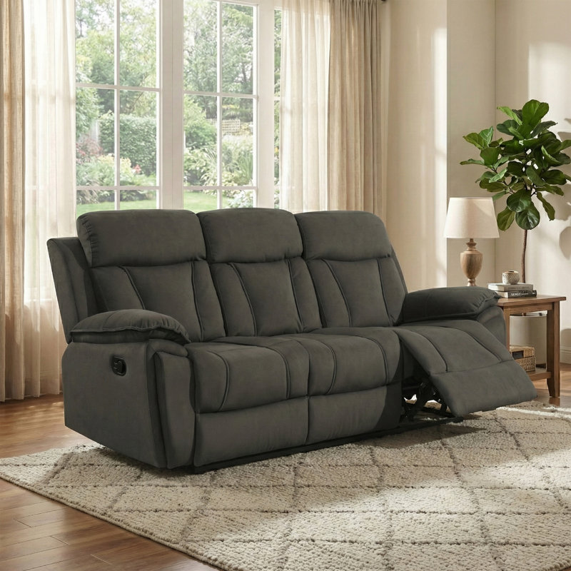 Tairi 3 Seater Reclining Sofa, Brown