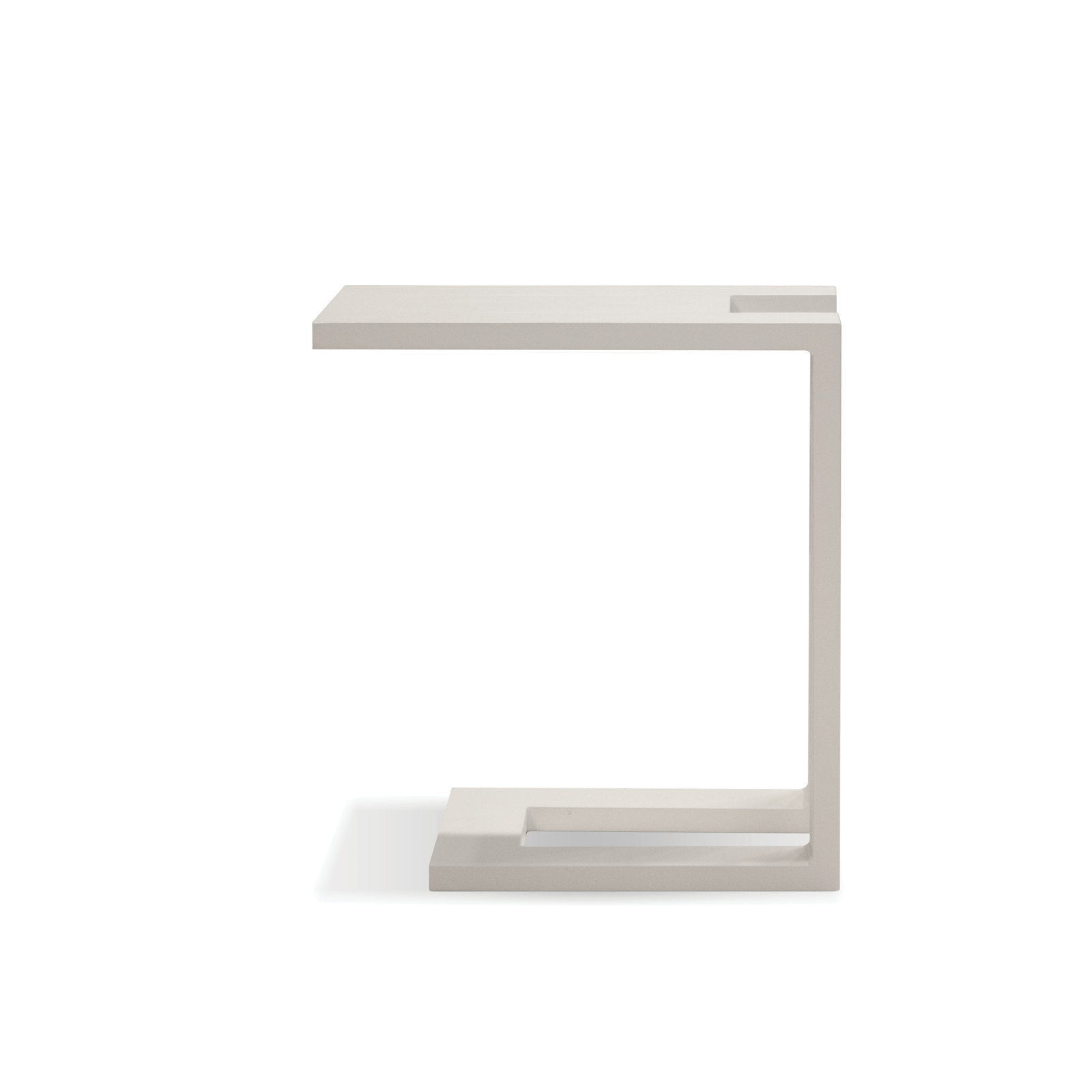 Marselia 13'' Metal Outdoor Side Table, White