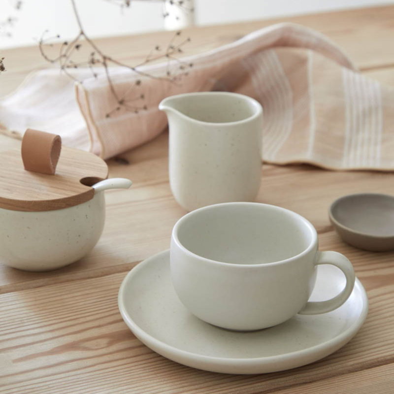 Tasse à thé et soucoupe Casafina Pacifica, Salée