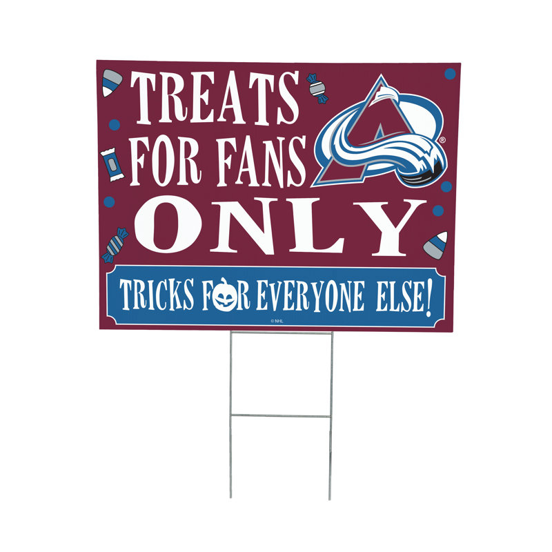 Enseigne de cour des Bruins de Boston, friandises d'Halloween pour les fans, Colorado Avalanche